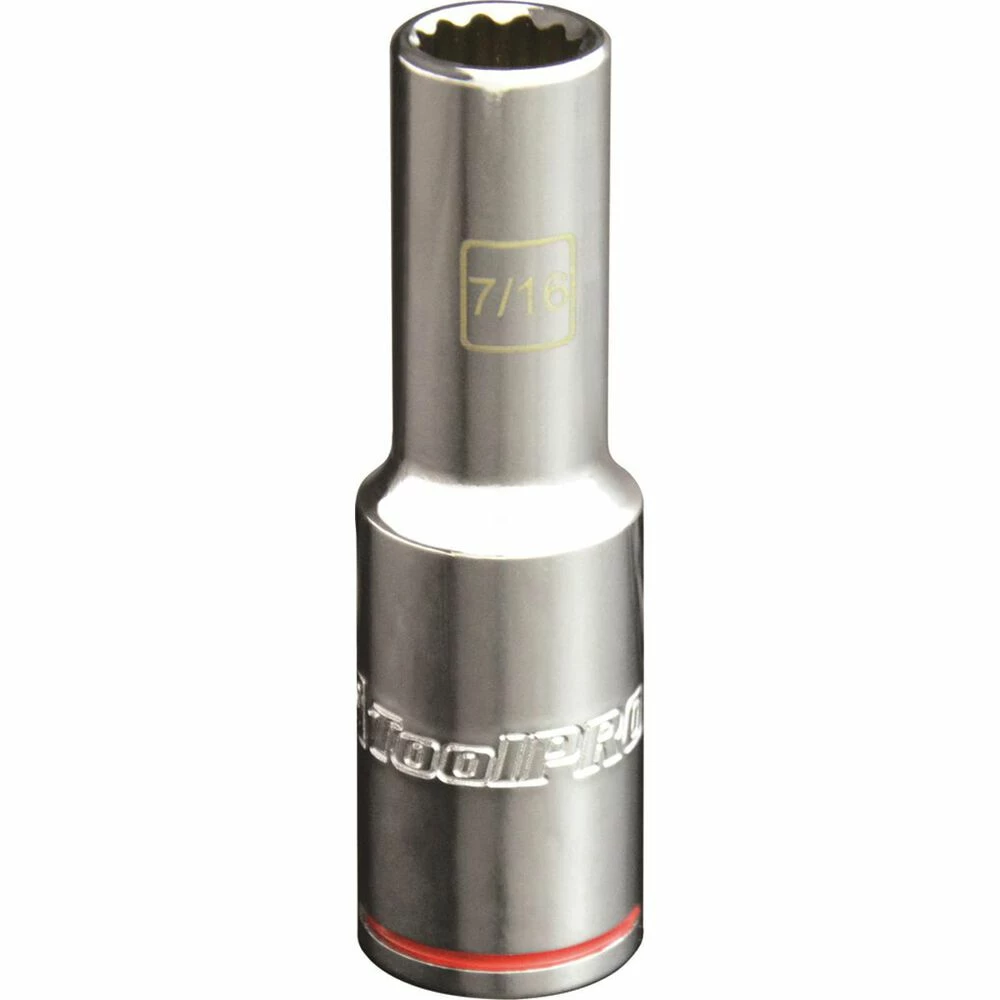 Promo π ToolPRO Single Socket Deep 1/2" Drive 7/16" π