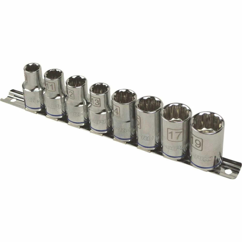 Outlet β€οΈ ToolPRO Socket Rail Set 1/2" Drive Metric 8 Piece π§¨