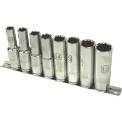 Buy 💯 ToolPRO Socket Rail Set 1/2" Drive Metric Deep 8 Piece 🎁