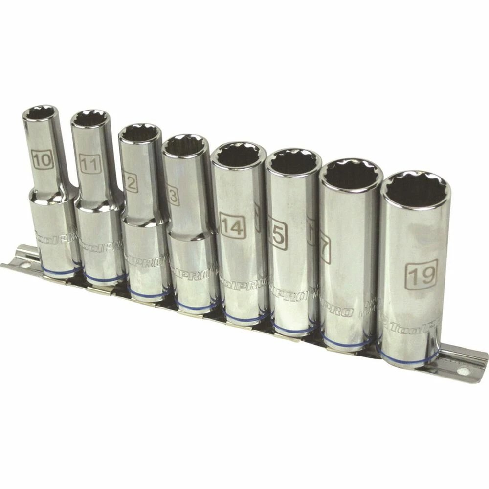 Buy π― ToolPRO Socket Rail Set 1/2" Drive Metric Deep 8 Piece π
