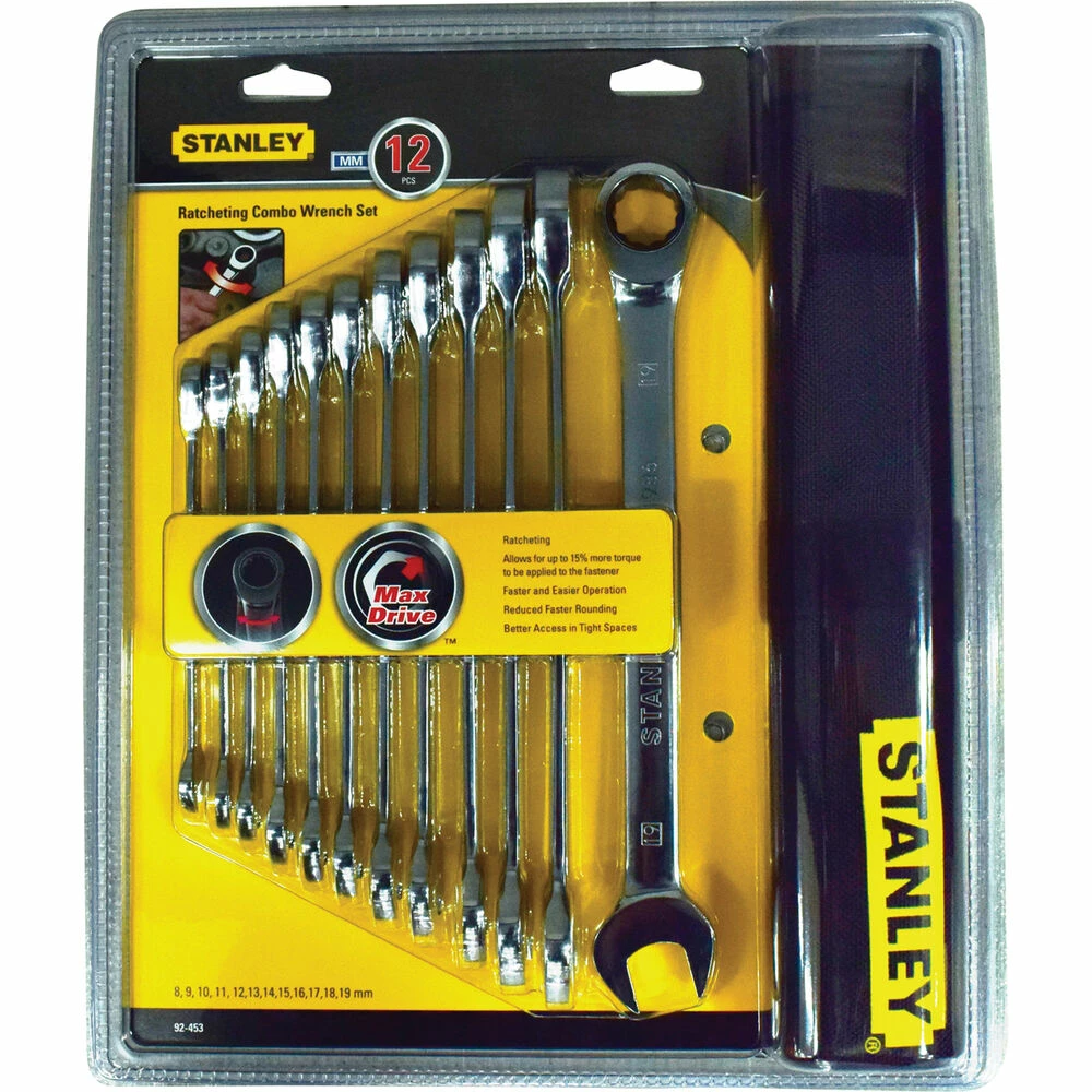 Best Pirce π Stanley Ratchet Spanner Set Metric 12 Piece β€οΈ