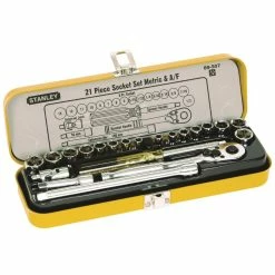 Best reviews of 🔥 Stanley Socket Set 1/4" Drive Metric/SAE 21 Piece ❤️