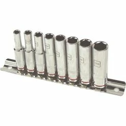 Brand new ❤️ ToolPRO Socket Rail Set 1/4" Drive SAE Deep 8 Piece 👍