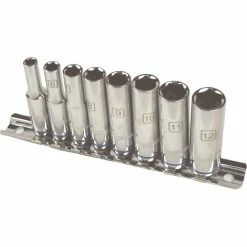 Hot Sale 👏 ToolPRO Socket Rail Set 1/4" Drive Metric Deep 8 Piece 😀