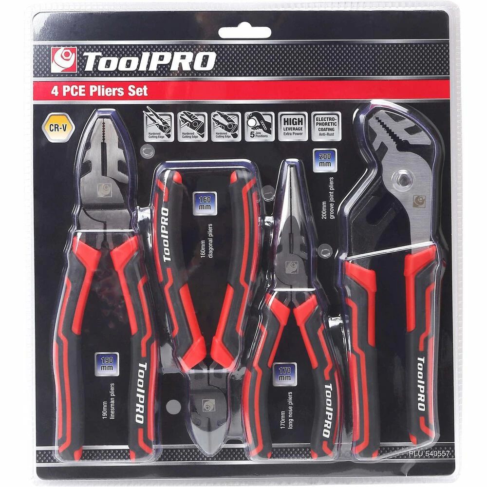 Discount 𧨠ToolPRO Plier Set - 4 Pieces π