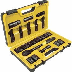 Cheap 👍 Stanley Socket Set 1/2" Drive Metric 25 Piece 🔔