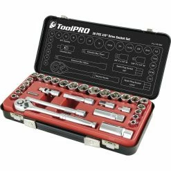Deals 🛒 ToolPRO Socket Set 3/8" Drive Metric/SAE 30 Piece 🥰