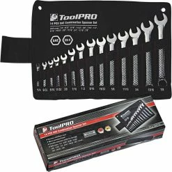 Deals 👍 ToolPRO Spanner Set Combination SAE 14 Piece 😍