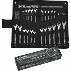 New 🔥 ToolPRO Spanner Set Combination Metric/SAE 22 Piece 🎁