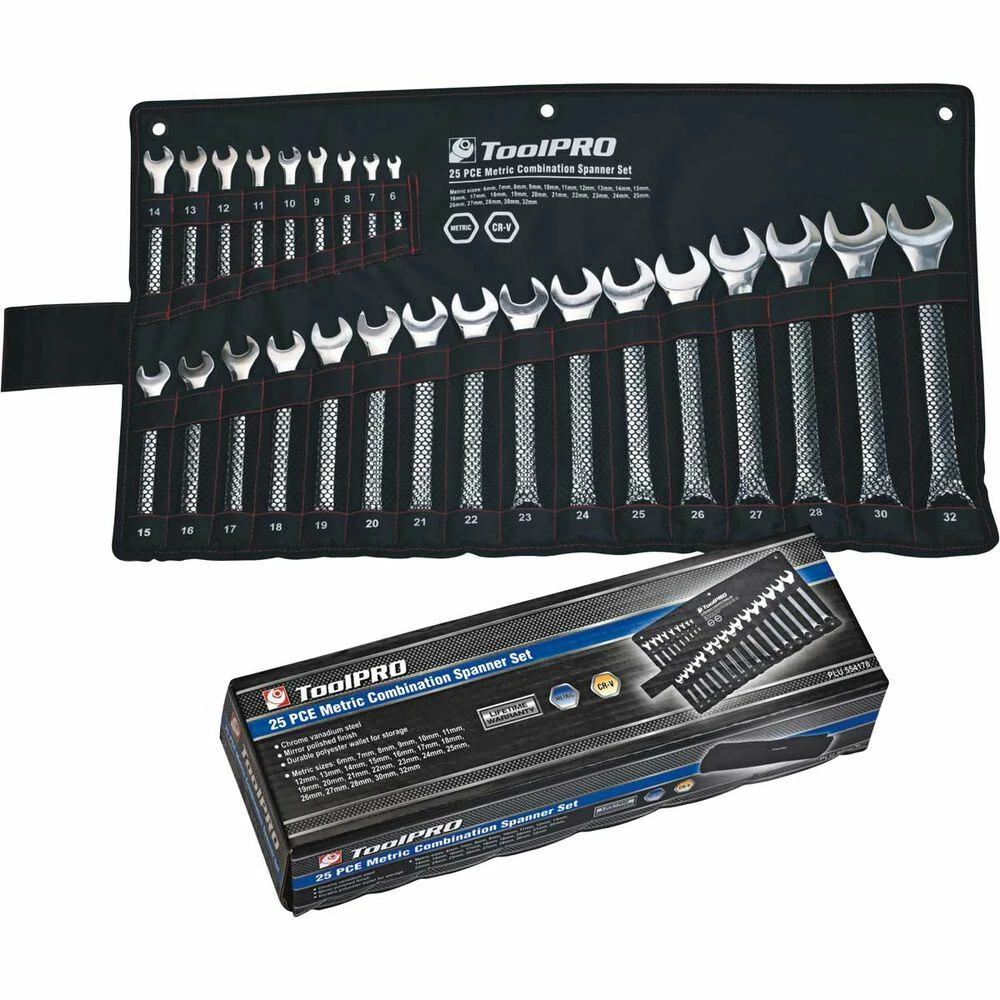 Cheapest π₯ ToolPRO Spanner Set Combination Metric 25 Piece π
