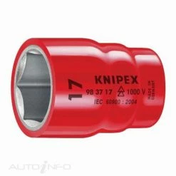Wholesale 😀 Knipex 1000V Standard Socket VDE - 3/8 Inch Drive, 17mm - 983717 👍